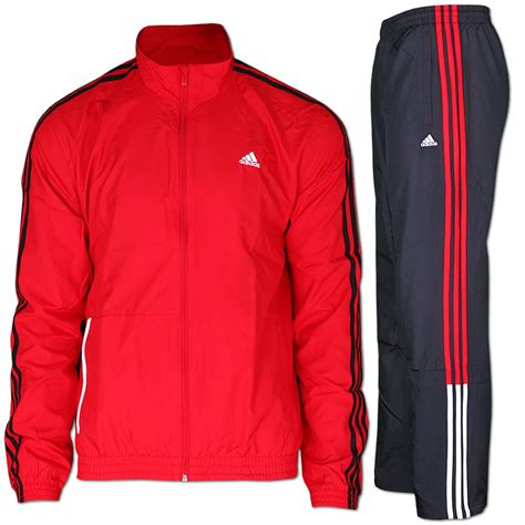 adidas jogginganzug schwrz rot|Rote adidas Trainingsanzüge & Jogginganzüge online .